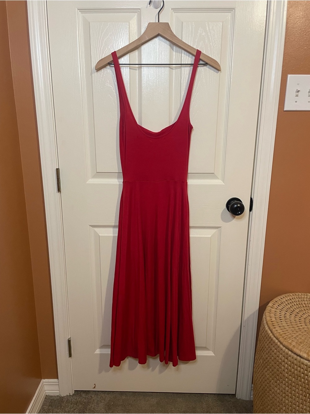 Reformation Rou Sleeveless Knit Midi Dress in Red Size XS - Picture 9 of 11